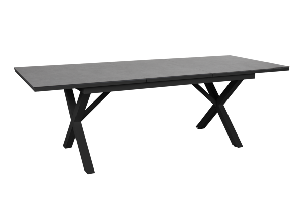 Hillmond matbord 166/226x100 H74 cm svart/grå Brafab
