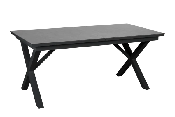 Hillmond matbord 166/226x100 H74 cm svart/grå Brafab