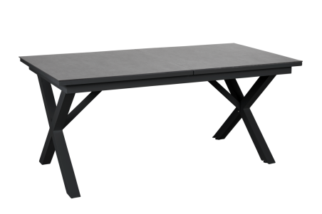 Hillmond matbord 166/226x100 H74 cm svart/grå Brafab