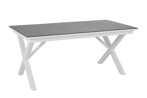 Hillmond matbord 166/226x100 H74 cm vit/grå Brafab