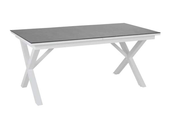 Hillmond matbord 166/226x100 H74 cm vit/grå Brafab