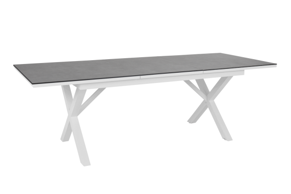 Hillmond matbord 166/226x100 H74 cm vit/grå Brafab