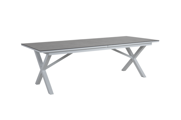 Hillmond matbord 238/297x100 H74 cm vit/grå Brafab