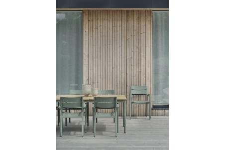 Nox matbord 240x90 H73 cm dusty green/teak Brafab