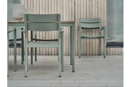 Nox matbord 240x90 H73 cm dusty green/teak Brafab