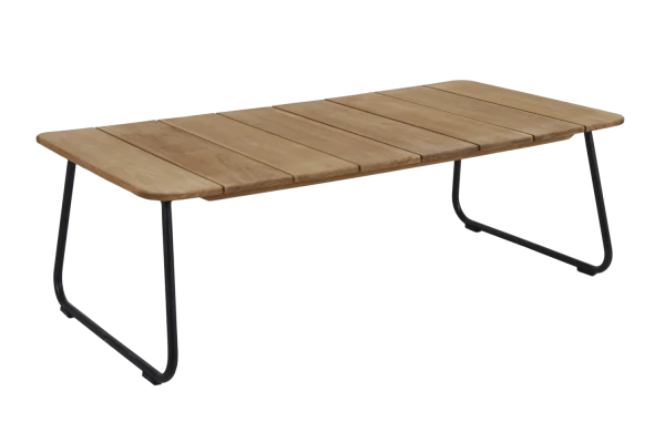 Nolli soffbord 140x70 H45 cm svart/teak Brafab