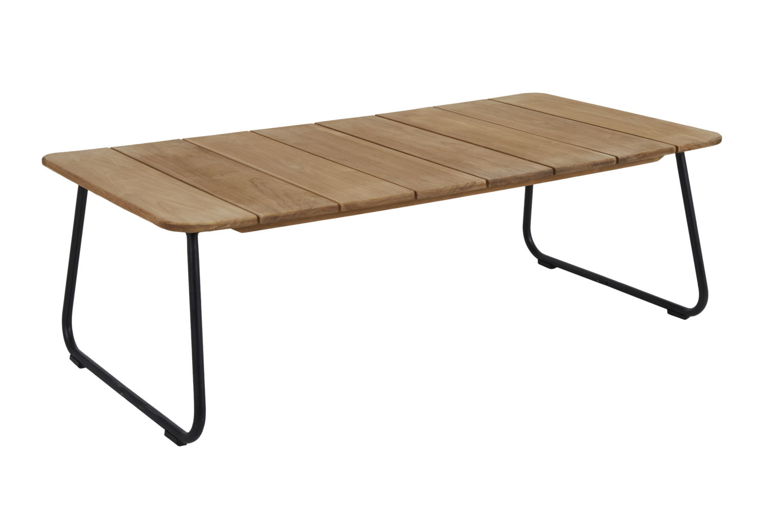 Nolli soffbord 140x70 H45 cm svart/teak Brafab