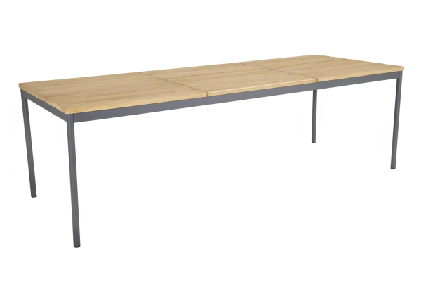 Nox matbord 240x90 H73 cm antracit/teak Brafab
