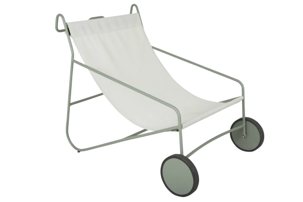 Poul Chair loungefåtölj dusty green/off-white Brafab