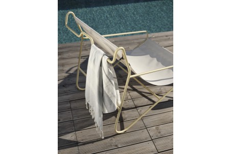 Poul Chair loungefåtölj lemon/off-white Brafab