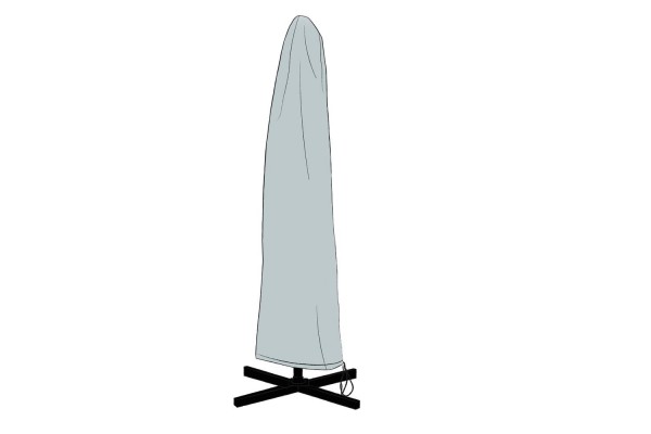 Skydd parasoll 265x28/35 cm grå Brafab