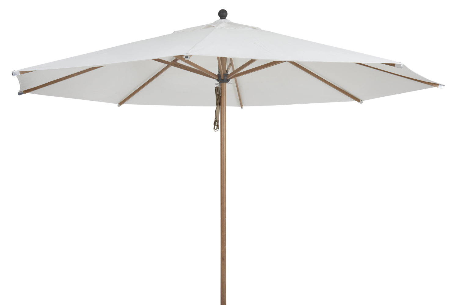Paliano parasoll Ø3,5m alu natur/vit Brafab