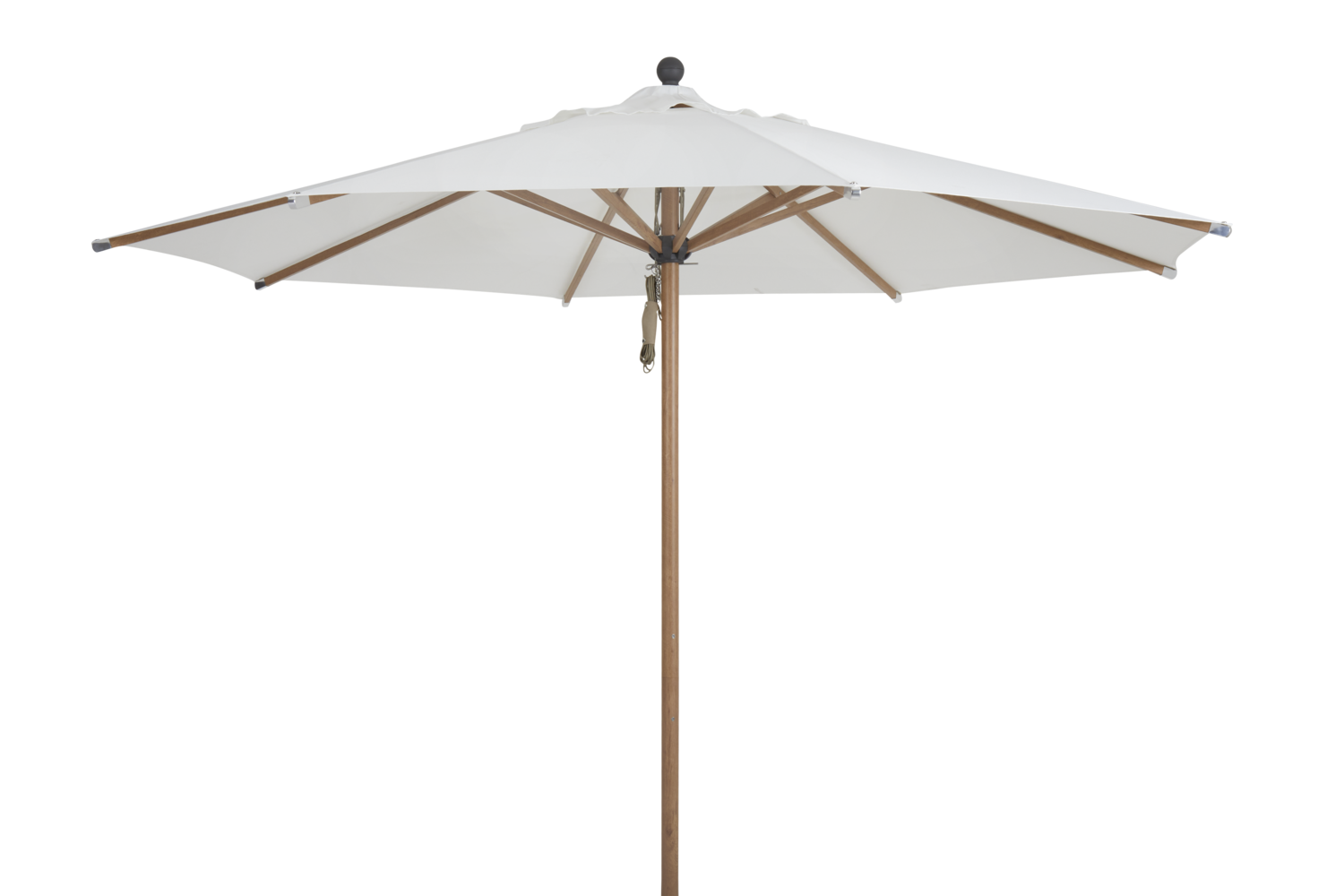 Paliano parasoll Ø3m alu natur/vit Brafab