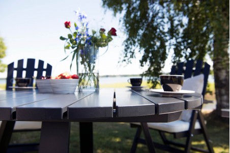 Läckö bord Ø120 cm orkangrå Hillerstorp