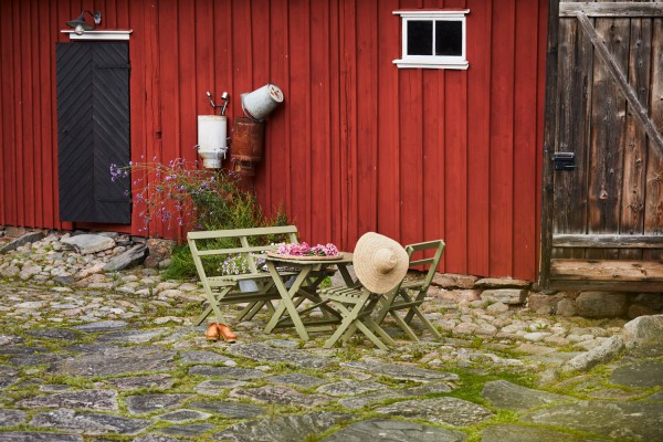 Torpet stol antikgrön Hillerstorp