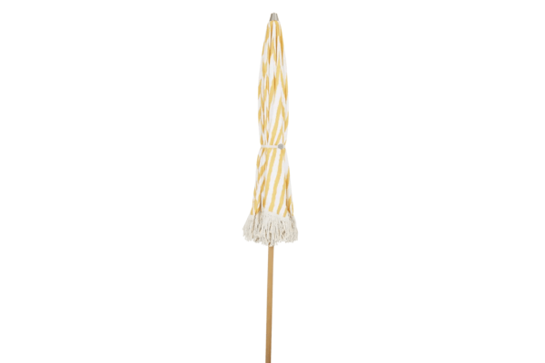 Gatsby parasoll Ø180 cm natur/gul-vit Brafab