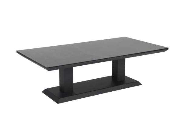 Heis soffbord 150x79 cm med glas svart Brafab