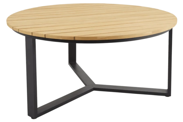 Laurion matbord Ø150 cm svart/natur Brafab