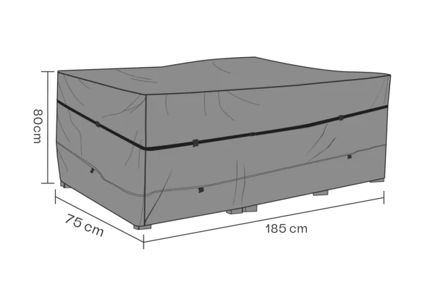 Möbelskydd dynbox 185x75x80 cm svart - andas Brafab