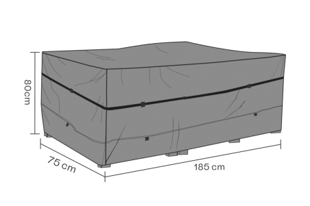 Möbelskydd dynbox 185x75x80 cm svart - andas Brafab