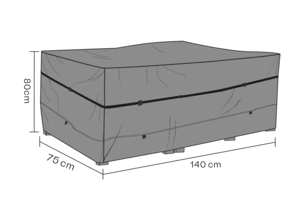 Möbelskydd dynbox 140x75x80 cm svart - andas Brafab
