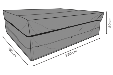 Möbelskydd matgrupp 285x155x80 cm svart - andas Brafab