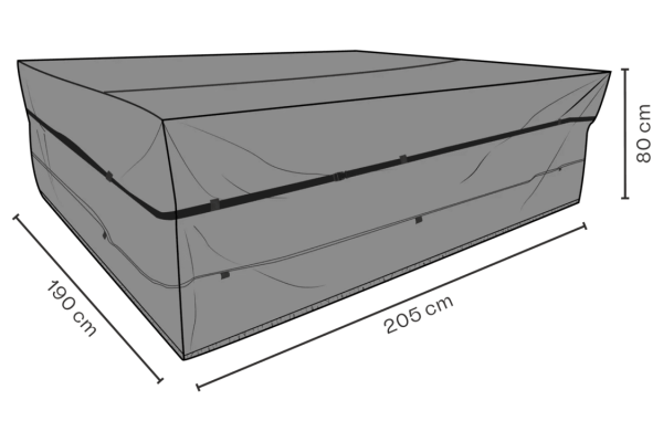 Möbelskydd matgrupp 205x190x80 cm svart - andas Brafab