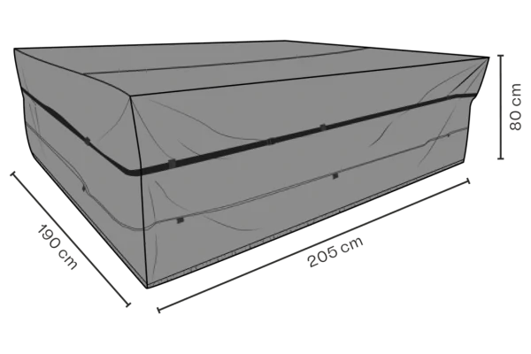 Möbelskydd matgrupp 205x190x80 cm svart - andas Brafab