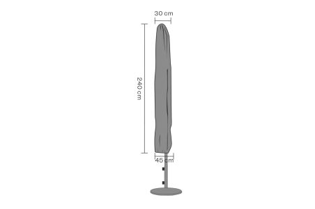 Möbelskydd parasoll 240x30/45 cm svart - vattentätt Brafab