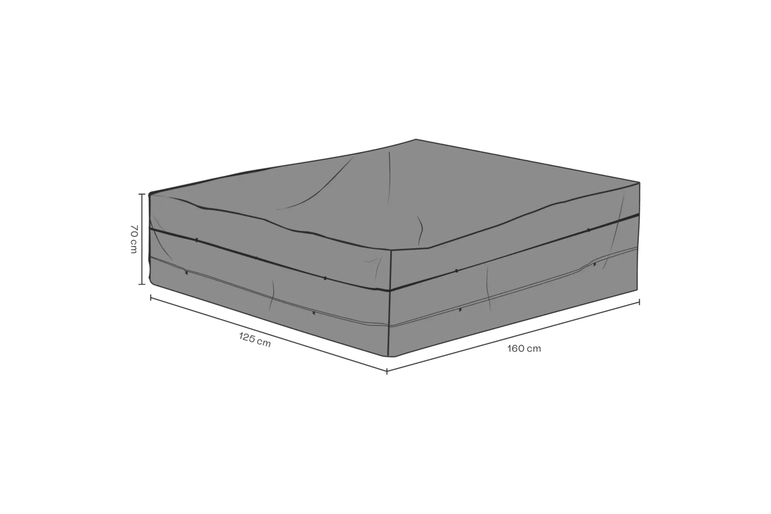 Möbelskydd soffa 160x125x70 cm svart - andas Brafab