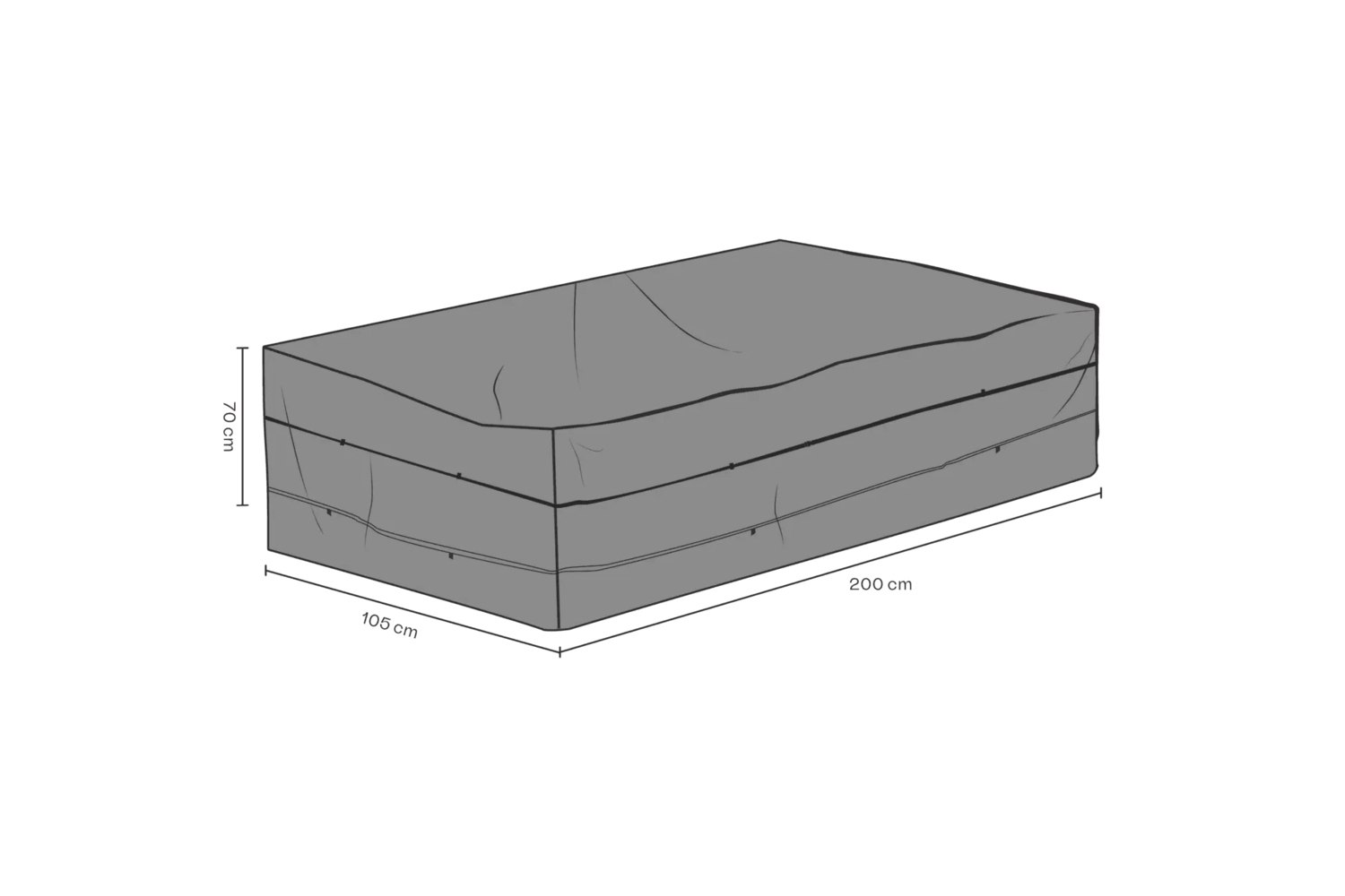 Möbelskydd soffa 200x105x70 cm svart - andas Brafab