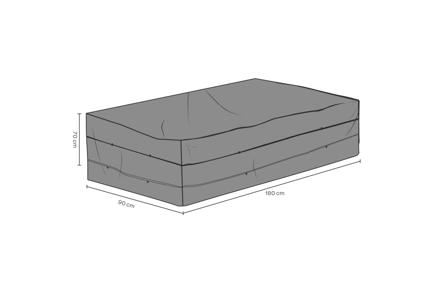 Möbelskydd soffa 180x90x70 cm svart - andas Brafab