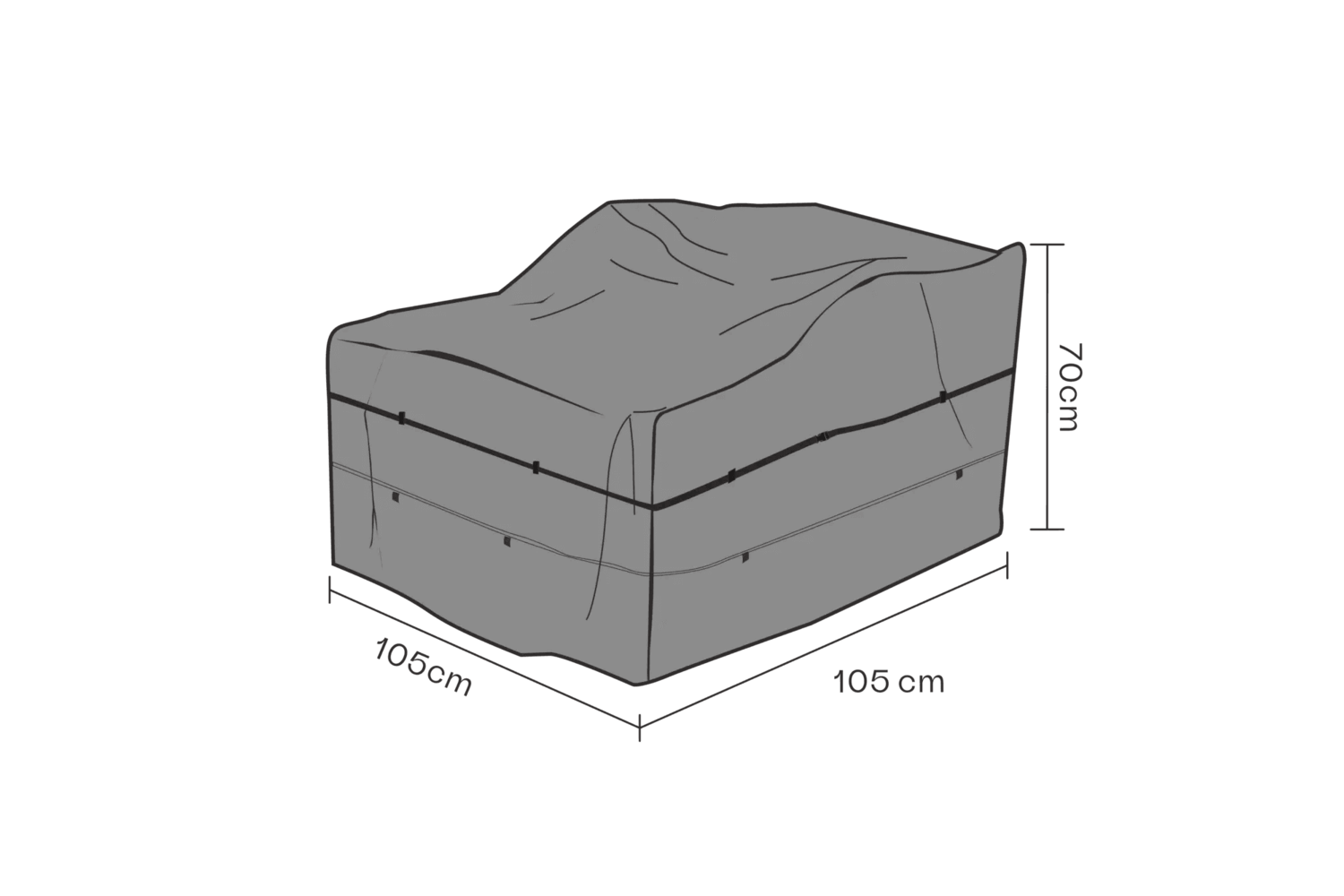 Möbelskydd soffa 105x105x70 cm svart - andas Brafab