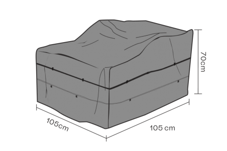 Möbelskydd soffa 105x105x70 cm svart - vattentätt Brafab