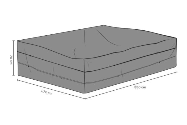 Möbelskydd soffgrupp 330x270x70 cm svart - andas Brafab