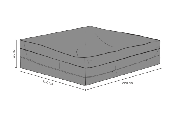 Möbelskydd soffgrupp 220x220x70 cm svart - andas Brafab