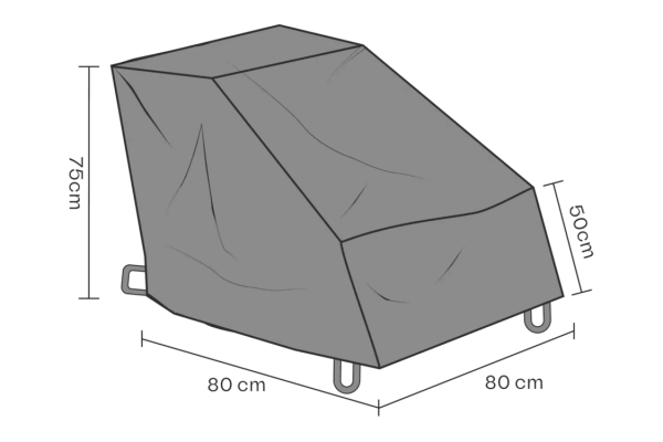 Möbelskydd soffgrupp 80x80x75/50 cm svart - andas Brafab