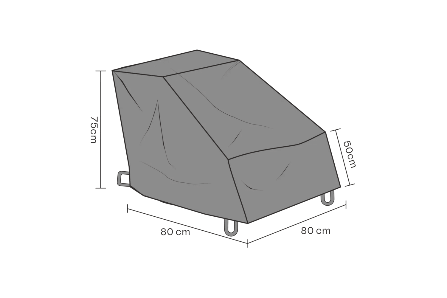 Möbelskydd soffgrupp 80x80x75/50 cm svart - andas Brafab