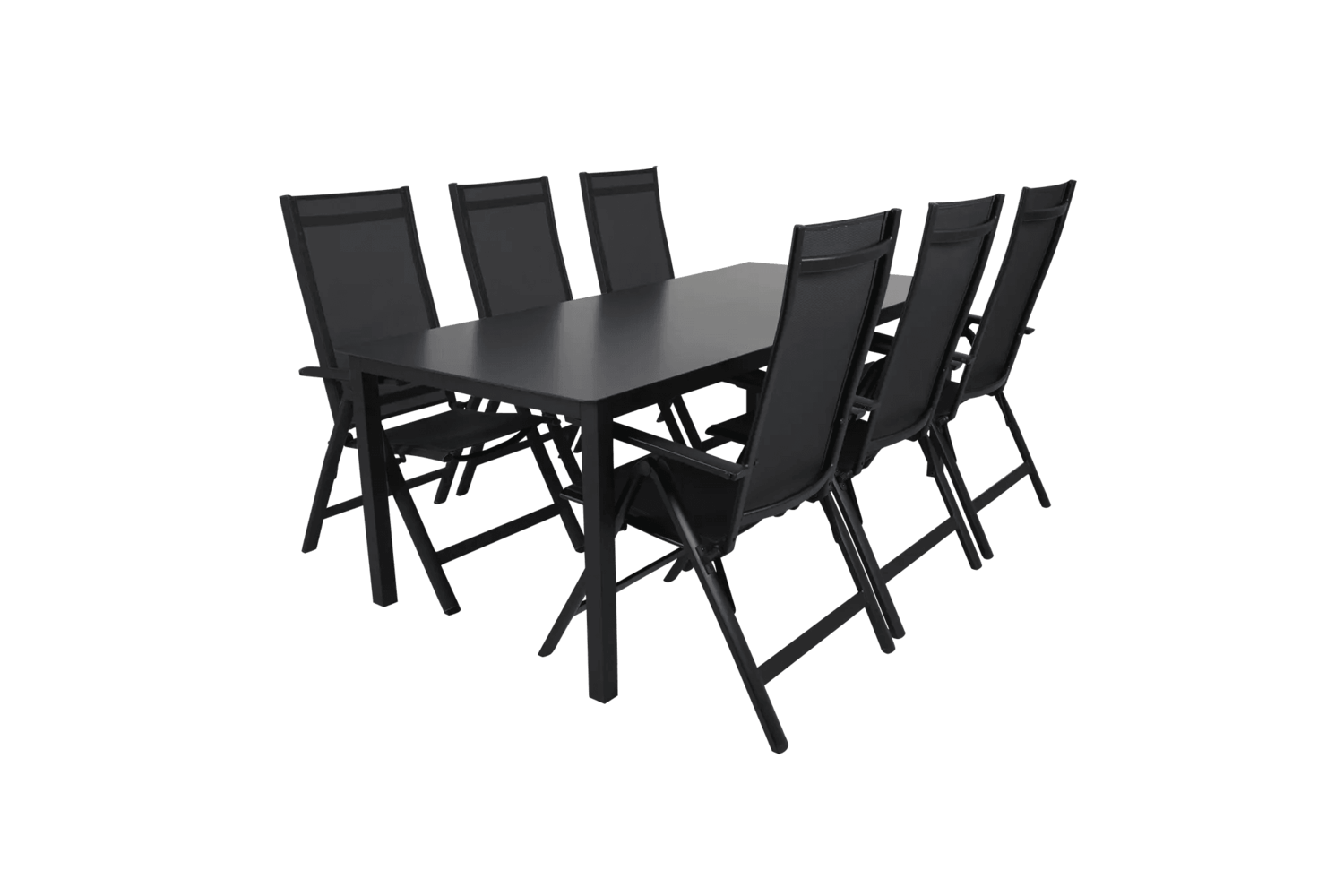 Rana matgrupp 6 pos.stol + bord svart Brafab