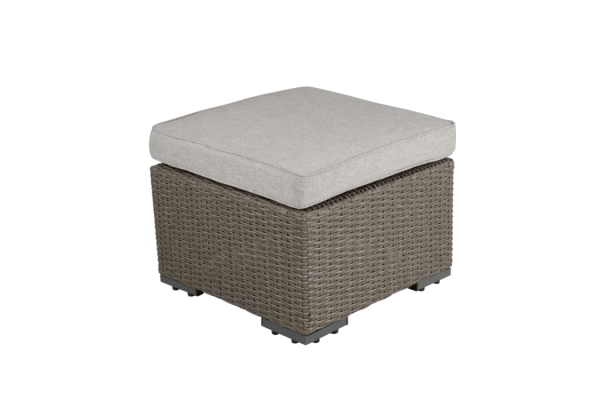 Ashfield fotpall beige med dyna Brafab