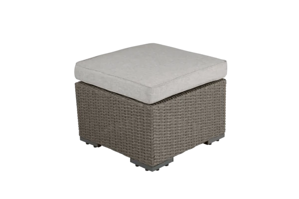 Ashfield fotpall beige med dyna Brafab