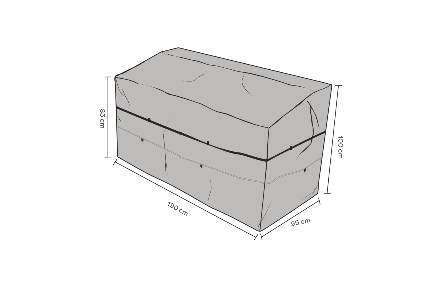 Skydd reclinerset 190x95x85/100 vattentät Brafab