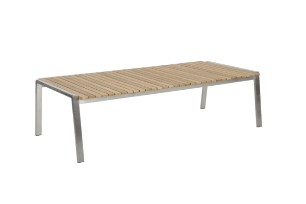 Naos soffbord rostfritt stål/teak Brafab