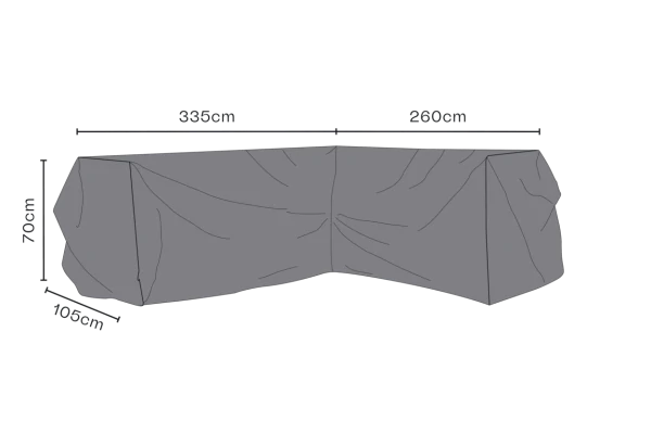 Möbelskydd hörnsoffa V260/H335x105 H70 cm svart - andas Brafab