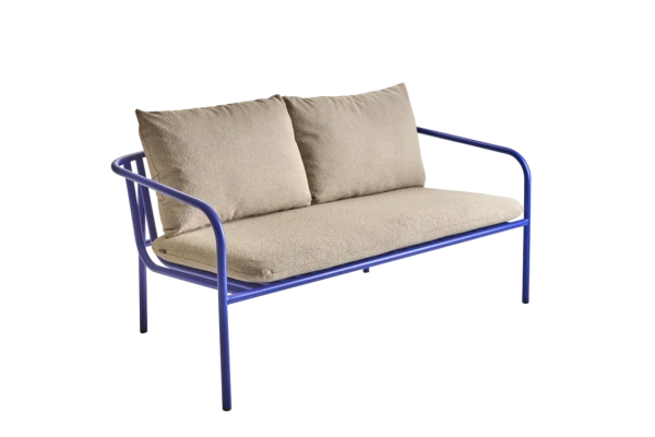 Bendt 2-sitssoffa indigo blue/teddy beige Brafab