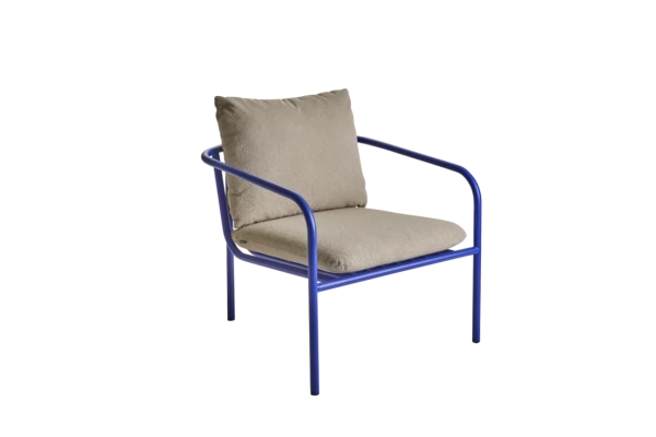 Bendt fåtölj indigo blue/teddy beige Brafab