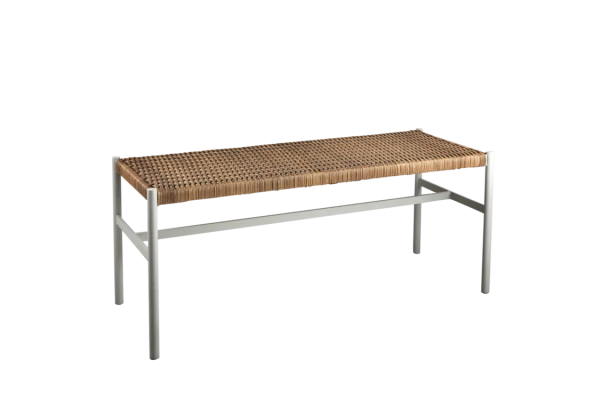 DK bänk light grey/natur Brafab