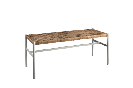 DK bänk light grey/natur Brafab