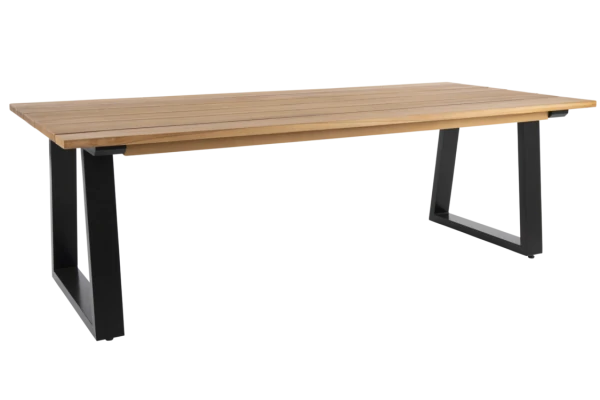 Laurion matbord 230x100x73 cm svart/teak Brafab