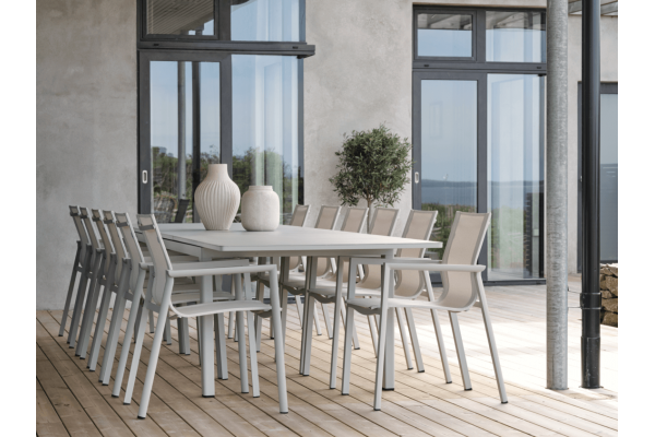 Lomma XL matbord 260/380x100x73 cm light grey Brafab